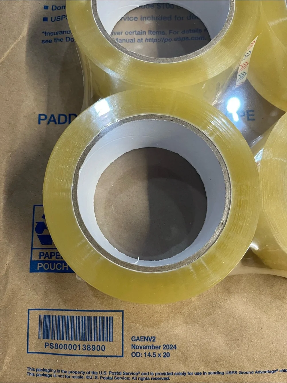 (6) Rolls of Clear Packing Tape 2 Inch x 110 Yards Shipping 330 Feet New SEALED